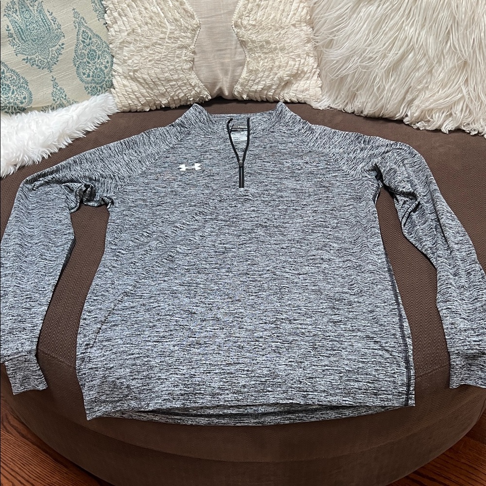 Under Armour Men's Zip-Up Sweater in Heather Gray